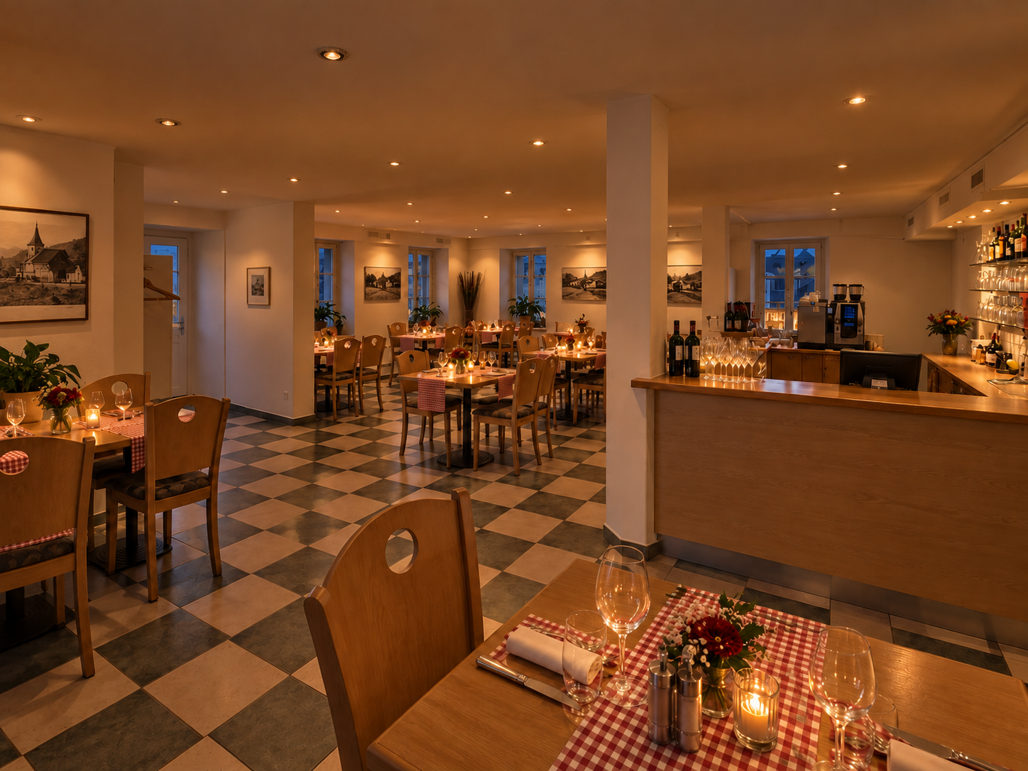 Gastraum Restaurant Post Bottenwil